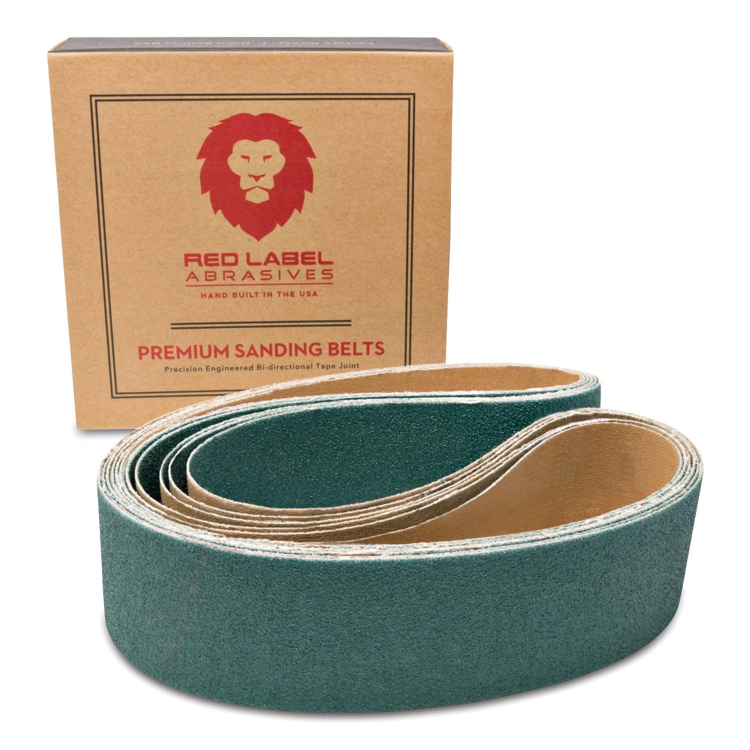 Red Label Abrasives 2 X 36 Inch 80 Grit Metal Grinding Zirconia Sanding Belts, 6 Pack