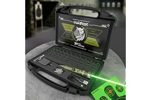 OWLSHOOT Rechargeable Bore Sight Laser Kit: Green/Red Laser Boresighter with 50 Adapters Fit for All Gun(0.17 to 12GA) - Multiple Caliber Quick Zeroing for Rifle Pistol - Shooter Essential