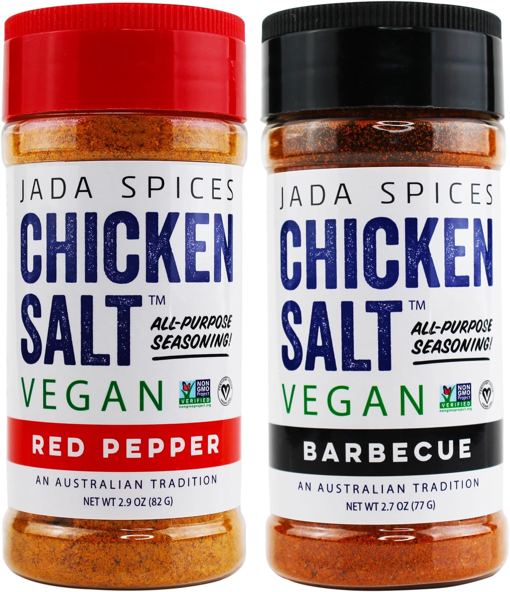 JADA Spices Chicken Salt Spice and Seasoning - Red Pepper, BBQ - Vegan, Keto & Paleo Friendly - Perfect for Cooking, BBQ, Grilling, Rubs, Popcorn and more - Preservative & Additive Free