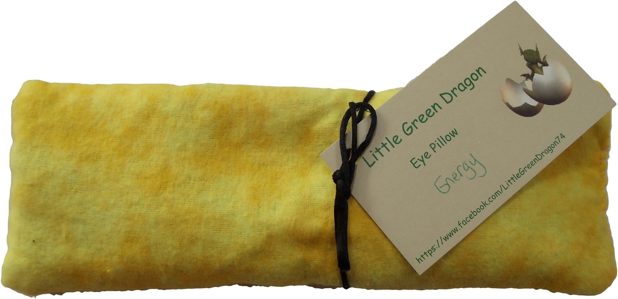 Handcrafted Eye Pillow for Energy with Lemon Verbena Eucalyptus and Flax Hot or Cold