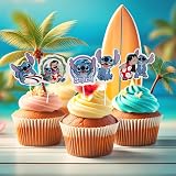 dekora Lilo & Stitch Cupcake Toppers 16 Pcs 8 Designs Food Safe view 6