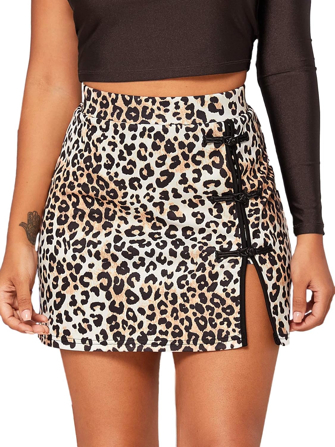 leopard bodycon skirt