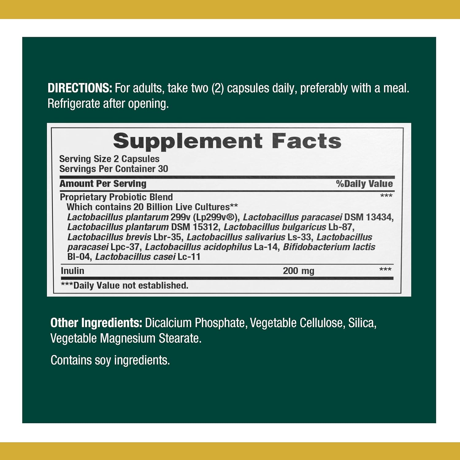 Probiotics by Nature's Bounty, Ultra Strength Probiotic 10, Immune Health & Digestive Balance, 60 Capsules: Health & Personal Care