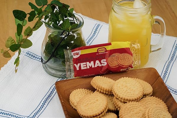 POZUELO YEMAS COOKIES, GUAVA JELLY FILLED, DELICIOUS ON-THE-GO TREAT, 11 OZ (PACK OF 3)