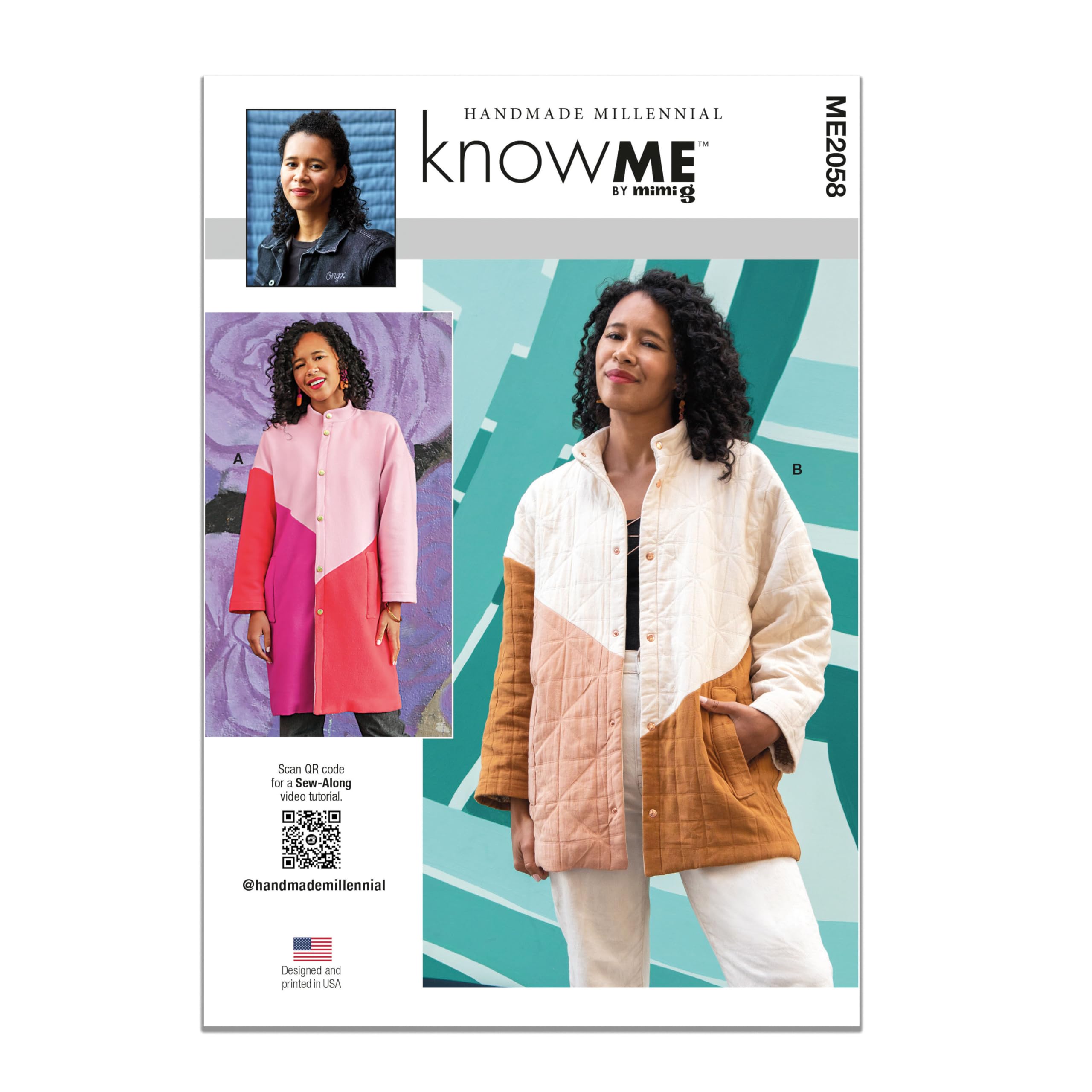 Know ME ME2058U5 Misses' Coat by Handmade Millennial U5 16-18-20-22-24
