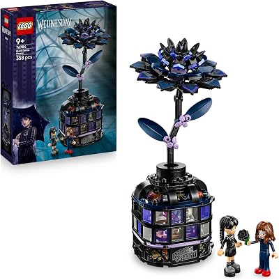 LEGO Wednesday Black Dahlia Flower Toy 76784 with 2 Mini Dolls & Accessories