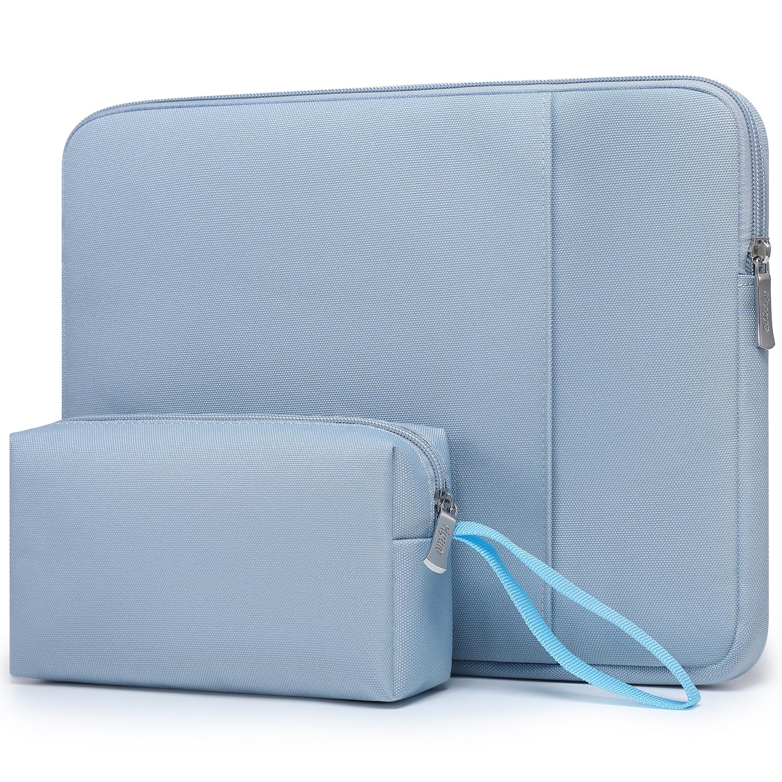 HYZUO 13 Inch Laptop Sleeve Bag Set for MacBook Air 13 M5/M4/M3/M2/M1 A3449 2026-2018, 13" MacBook Neo 2026 A3404, MacBook Pro 13 M2/M1 2026-2016, iPad Pro/Air 13, XPS 13, Surface Pro, Pale Blue