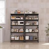 Yaheetech 2x Heavy Duty Black 5 Tier Garage Shelves 150x70x30 cm view 7