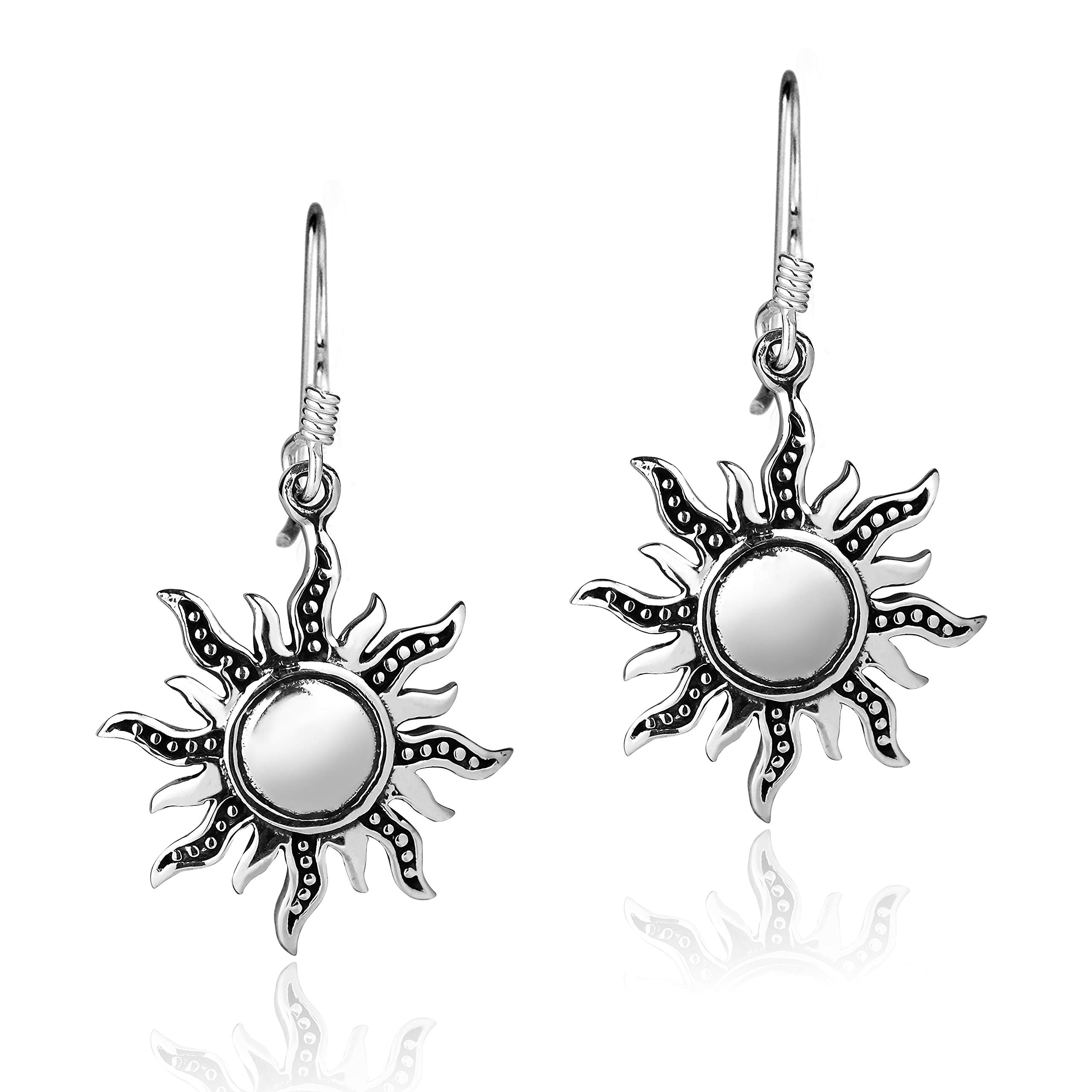 Dancing Mystical Sunshine .925 Sterling Silver Dangle Earrings