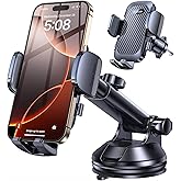Romuto Phone Holders for Your Car Phone Holder Mount【Super Suction】Cell Phone Mount for Car Accessories for Women Men Windshi