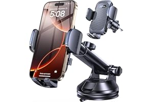 Romuto Phone Holders for Your Car Phone Holder Mount【Super Suction】Cell Phone Mount for Car Accessories for Women Men Dashboard/Windshield/Vent Truck Stand Wall Mounts for iPhone 17 Pro Max 16 Samsung