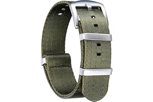BINLUN Nylon Watch Band Thick G10 Premium Ballistic Nylon Multicolor Replacement Watch Straps with Silver/Black Stainless Steel Buckle for Men Women 18mm 20mm 22mm 24mm