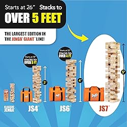 Jenga Giant - Hardwood Blocks - Stacks to Over 5
