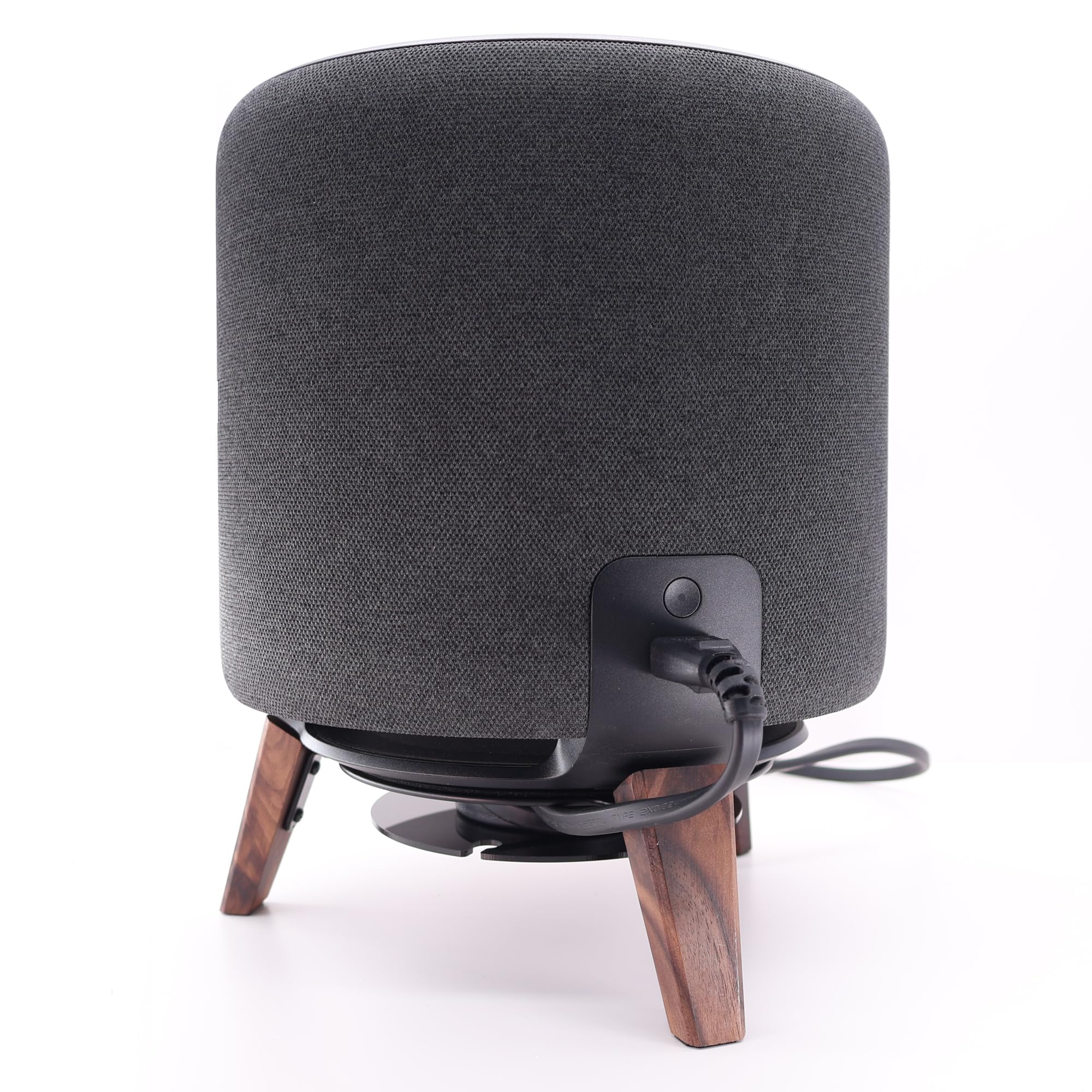 Desktop Speaker Stand for Echo Sub,Echo Studio and Homepod 2nd/1st gen, Wooden Desktop Mount (Black Walnut Legs)