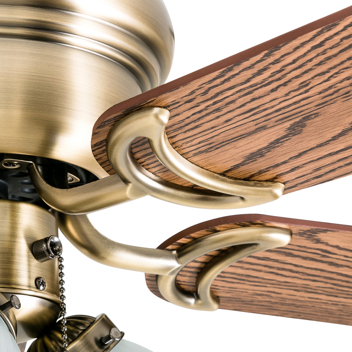 Prominence Home 50861 Whitley Hugger Ceiling Fan, 42", Antique Brass