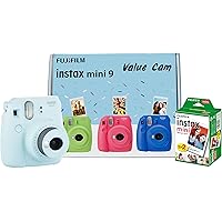 Fujifilm Instax Mini 9 Value Cam Camera with 20 Film Shot Free (Ice Blue)