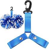 Soulchen 1/6 /12 Pcs Pom Pom Holder for Backpack Cheer | Pom Pom Holder with Snap Closure Cheer leader Cheer Bag Accessory with Snap Button Strap Cheerleader Team Gifts