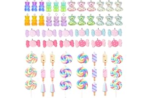 ZOCONE Colorful Candy Pendant Charm, Cute Resin Charms for Jewelry Making Keychains Necklace Bracelet Earrings, Resin Supplies for DIY Crafts Decoration