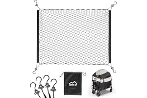 Uyittour Wagon Net for Collapsible Folding Wagon, Heavy Duty Nylon Cargo Net with Storage Bag for Utility Grocery Wagon Cart