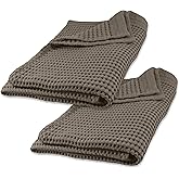 GILDEN TREE Waffle Bath Sheet Quick Dry Towel, Thin Luxury Bath Towels, 40x80 Large Bath Towels 2 Pack Bath Sheets, Modern Style (Stone)