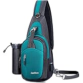 AmHoo Sling Backpack Chest Shoudler Crossbody Bag Water Resistant Hiking Daypack