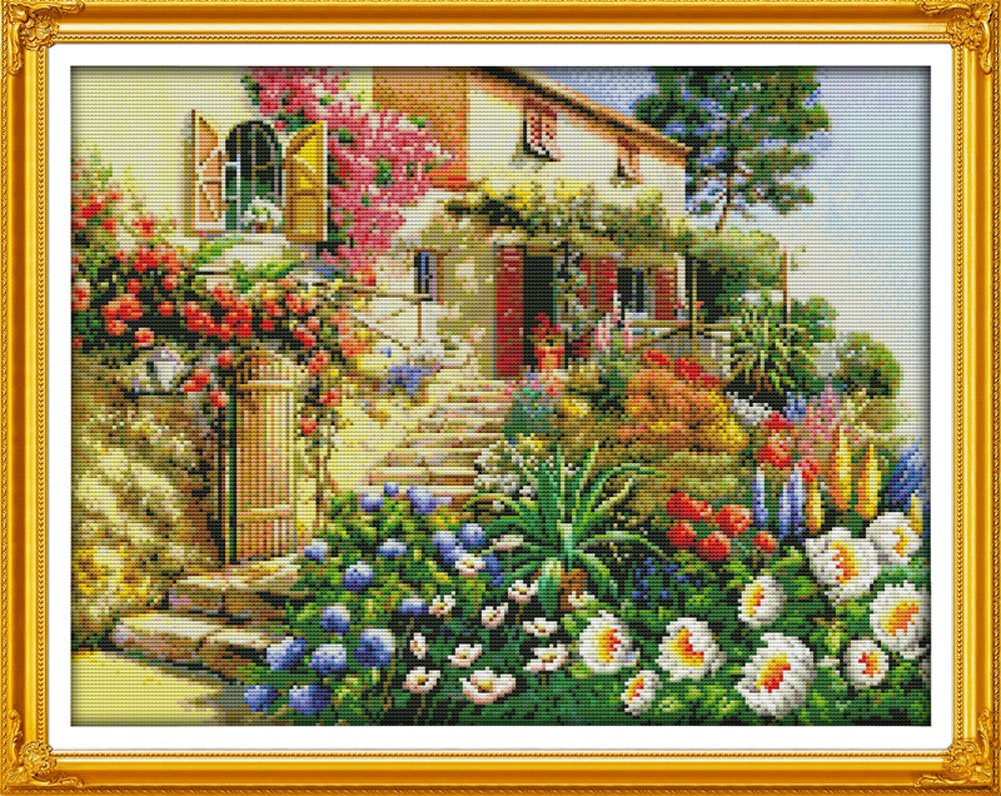 Benway Counted Cross Stitch Garden Villa 14 Count 52X41cm