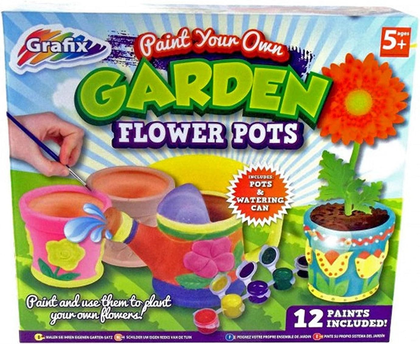 Grafix Paint Your Own Garden Flower Pots Amazon.co.uk Toys & Games
