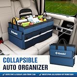 K KNODEL Car Boot Organiser with Foldable Cover Medium Blue view 4