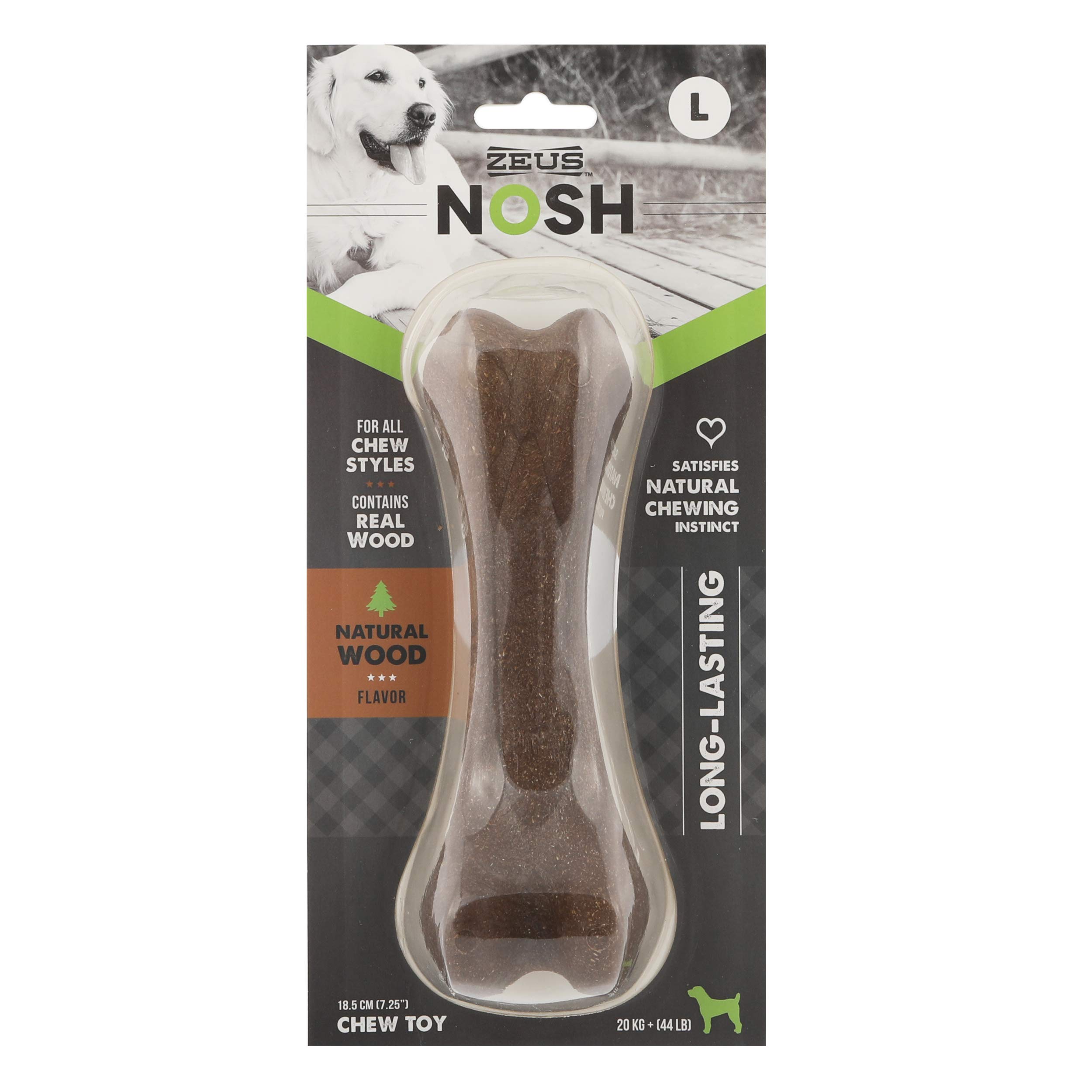 Zeus Nosh Nylon & Wood Chew Bone Large