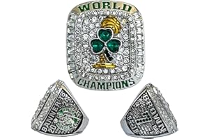 TSUNEN Boston 2024 National Basketball Championship Ring, Trendy Accessory Championship Bling Celebrate Victory, Gift For Celtics Fans Mens Kids Boys Fathers, Includes Wooden Box