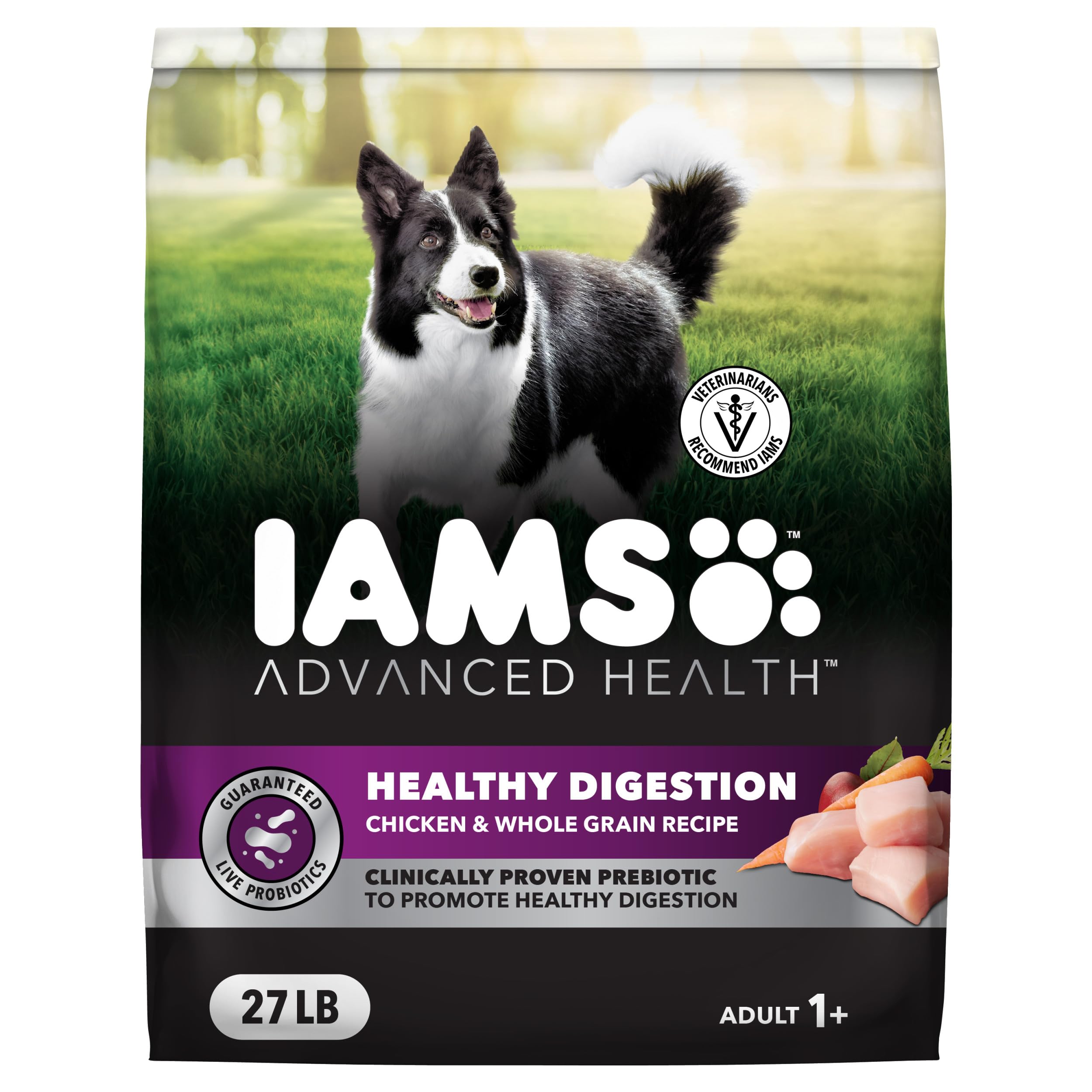 Photo 1 of **** FINAL SALE **** BB FEB / 01/ 2026 *** *** BULK 23 BAGS **** IAMS Advanced Health Healthy Digestion Adult Dry Dog Food with Real Chicken, 27 lb. Bag