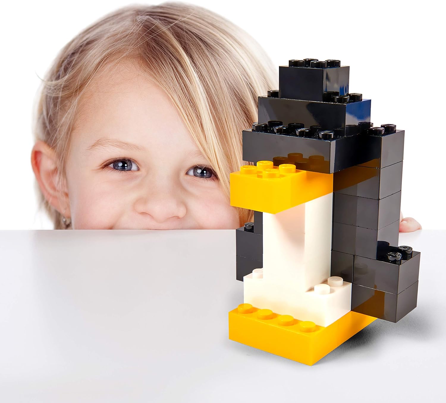 Simba 104114201 Blox 500 Building Blocks for Children from 3 Years 8 Brick Box without Base Plate Fully Compatible Mixed Colours Black Red White Yellow Blue - Image 4