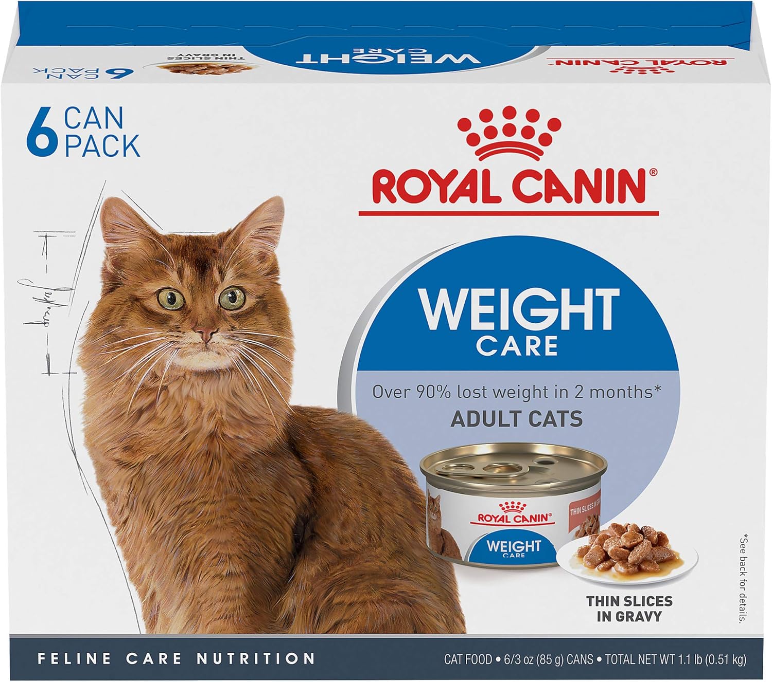 Royal Canin Feline Care Nutrition Ultra Light Canned Cat Food (Packaging May Vary)