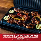 George Foreman Medium Electric Fit Grill Black 1630W Non-stick Easy Clean view 2