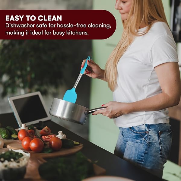 VDOMUS SILICONE COOKING UTENSILS SET – KITCHEN UTENSIL SET FOR NONSTICK COOKWARE – HEAT RESISTANT, NON-SCRATCH COOKING UTENSILS – HOME & KITCHEN GADGET TOOLS ESSENTIALS – KHAKI