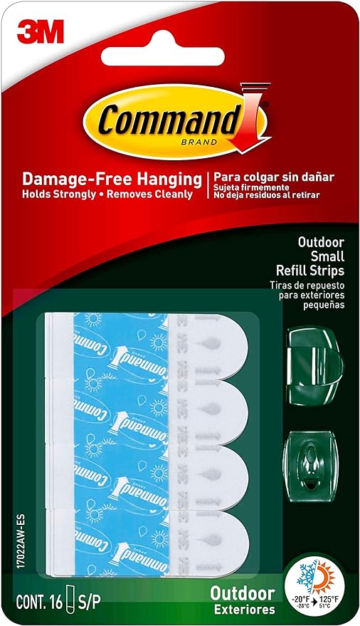 Amazon Com Command Outdoor Small Refill Replacement Strips 16 Strips Re Hang Outdoor Window Hooks Home Improvement