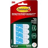 Command Outdoor Small Refill Replacement Strips, 16 Strips, Re-Hang Outdoor Window Hooks