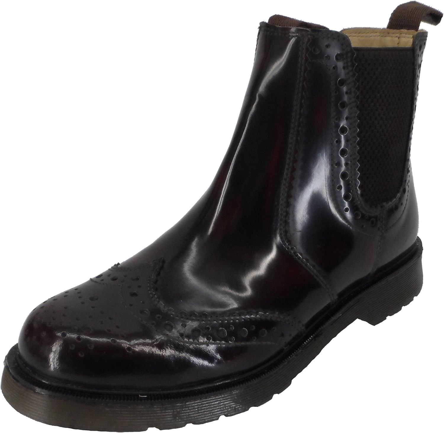 Air Cushion Sole Oxblood Rub Off Brogue Twin Gusset Dealer Boot Amazon
