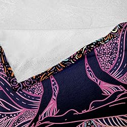 Ambesonne Psychedelic Throw Blanket, Colorful