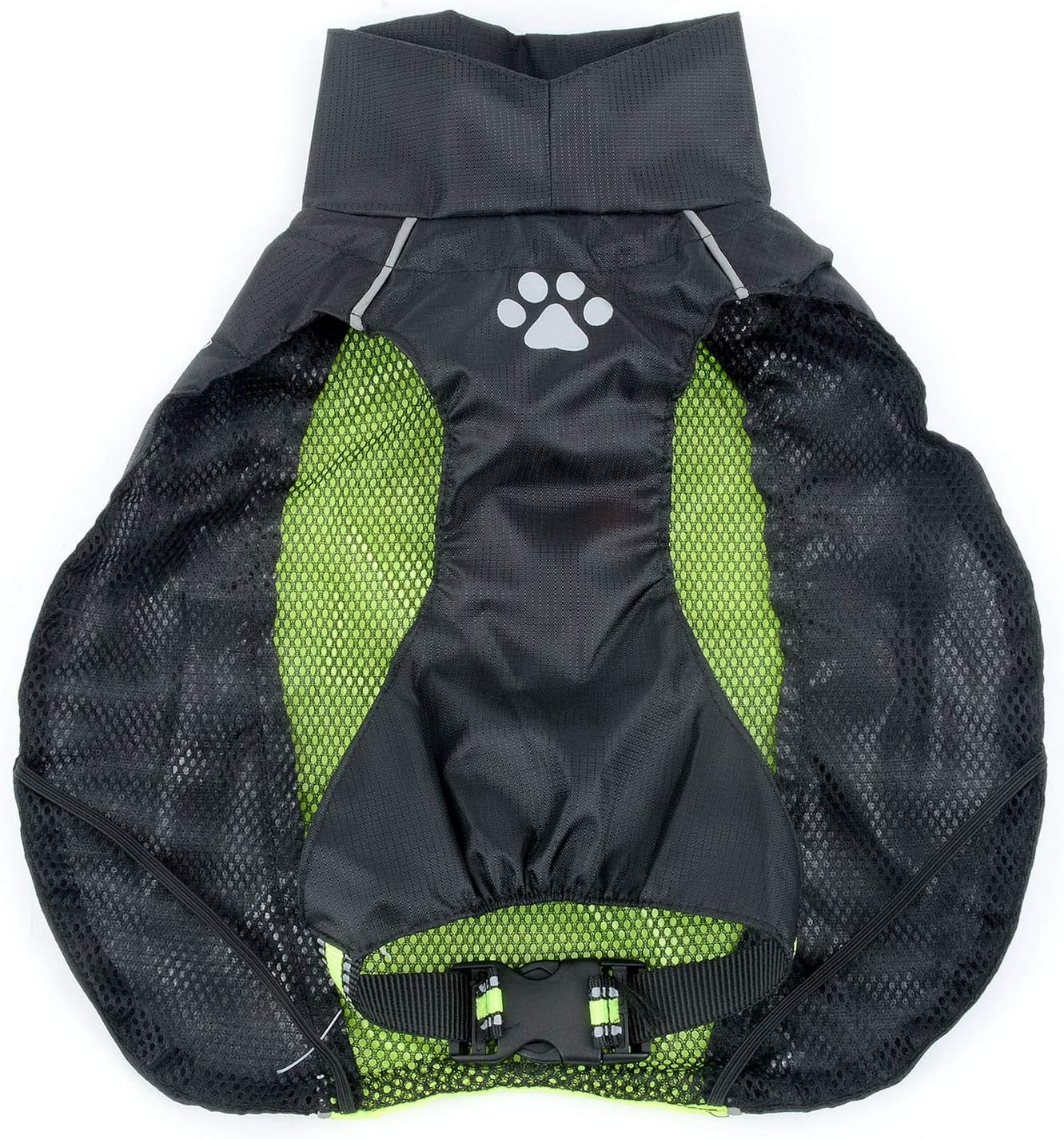 Zunea Waterproof Dog Raincoats for Medium Large Dogs Lightweight Reflective Jacket Safty Coat Windproof Mesh Lined Vest Clothes Outdoor Hunting Hiking Apparel for Wet Days Green 3XL - Image 4