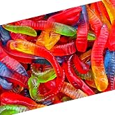 Halloween Gummy Worms, Assorted Fruit Gummy Candy, 1 Lb Bag | Classic Fruit Gummies