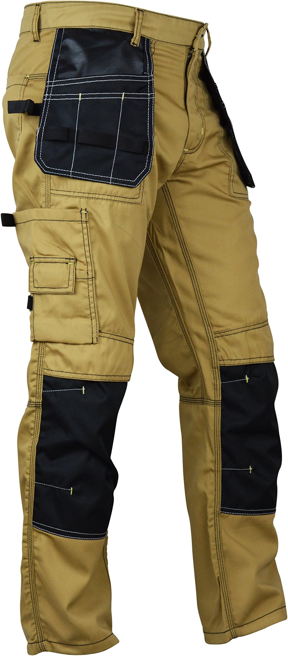 FASHIO FF Mens Construction Cordura Knee Reinforcement Workwear Trousers Utility Work Pant