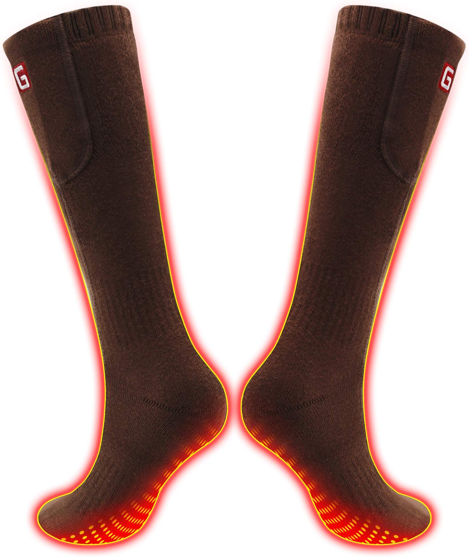 QILOVE Heated Socks for Men Women Rechargeable Hunting Heat Socks Battery Powered Winter Warm Thermal Socks for Chronically Cold Feet