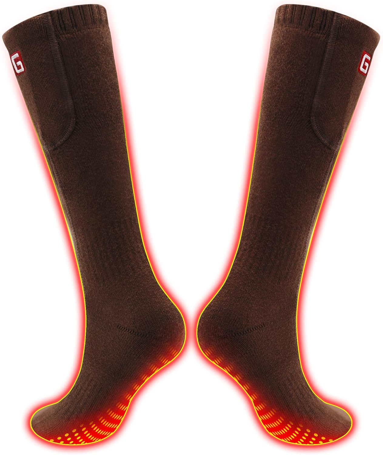 QILOVE Socks for Gift Heated Socks for Chronically Cold Feet Electric Foot Warmer Hunting Motorcycle Cold Weather Socks Camping Hiking Cycling Heated Sox: Clothing