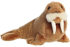 Aurora® Adorable Mini Flopsie™ Wallace Walrus™ Stuffed Animal - Mini Companions Ready for Playful Adventures - for Kids All Ages, Toddlers, Adults, and Families - Brown 8 Inches