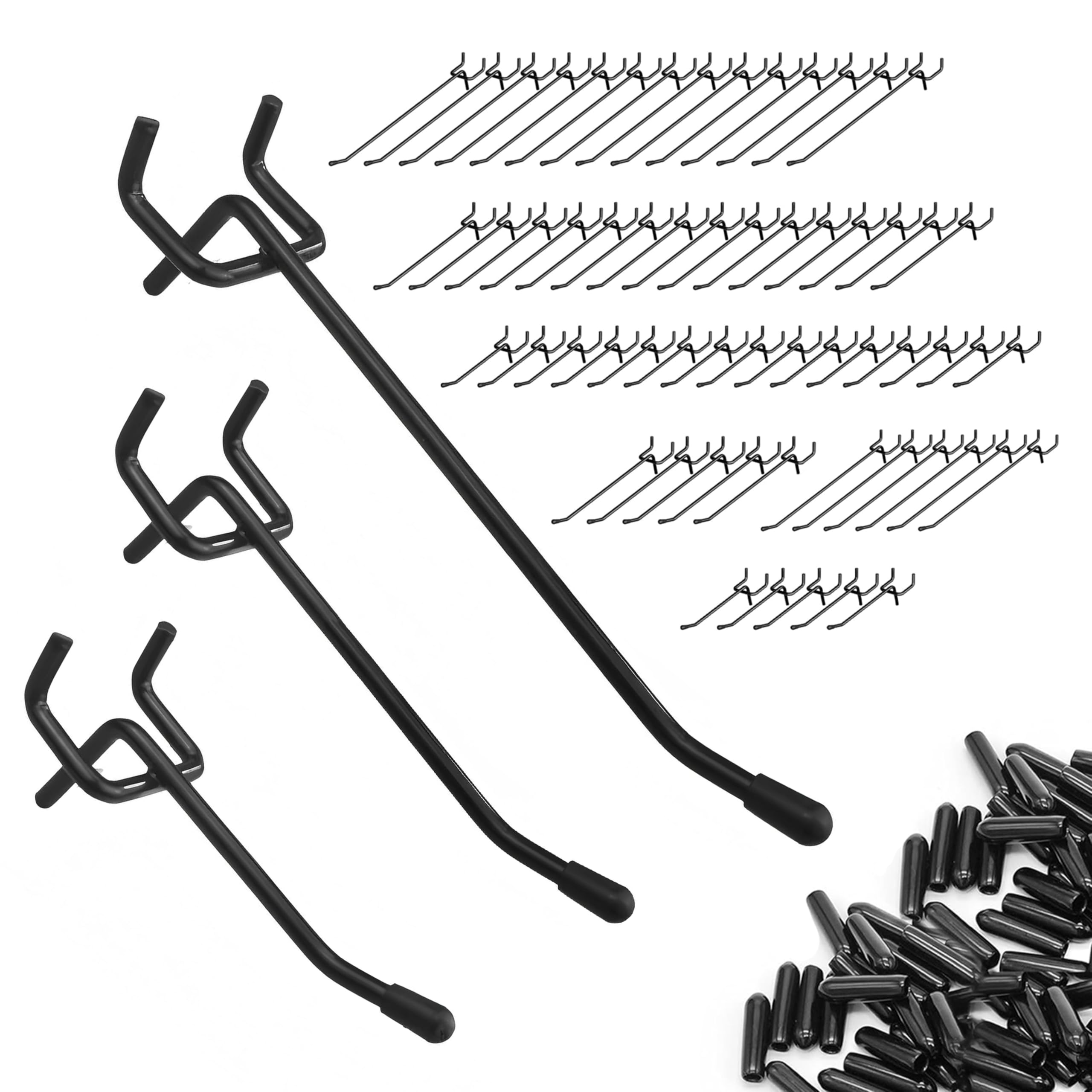 Nivithi 60 5/10/15cm Metal Pegboard Hooks,2.5cm Hole Pitch,Peg Board for Tools,Peg Boards for Walls,Panel Display Hooks for Garage,Workshop,Supermarket,and Retail Stores