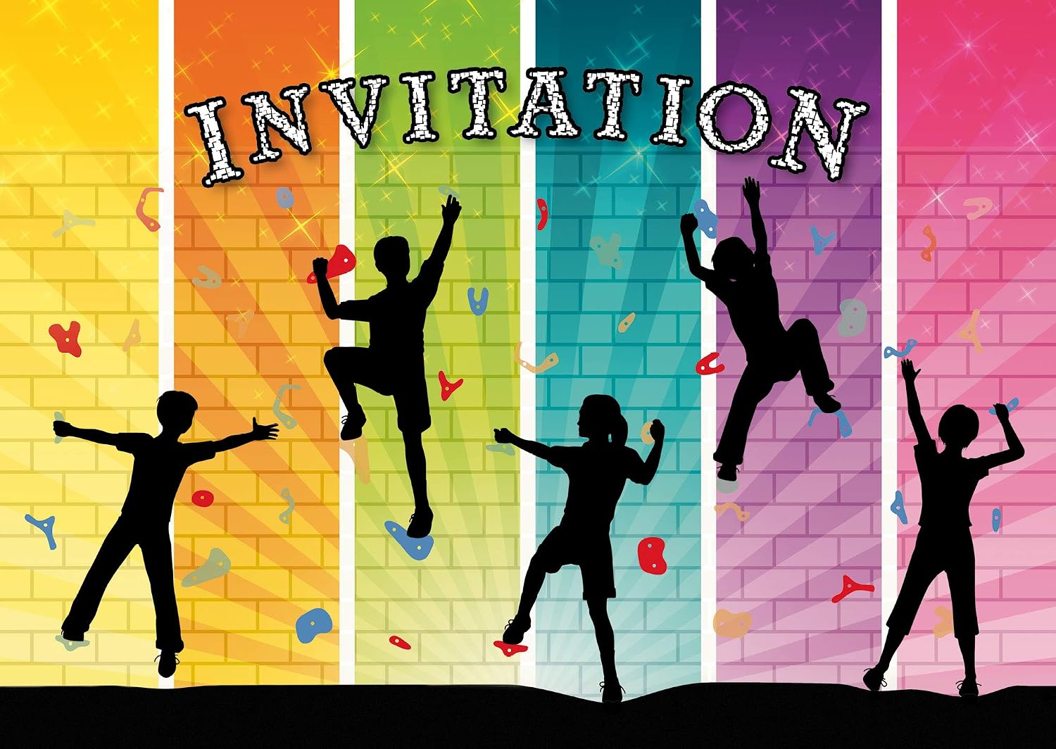 Colibri Edition 10 ESCALADE Invitation Cards in the French Room for a Child's Birthday or a Children's Day (11064 FR)