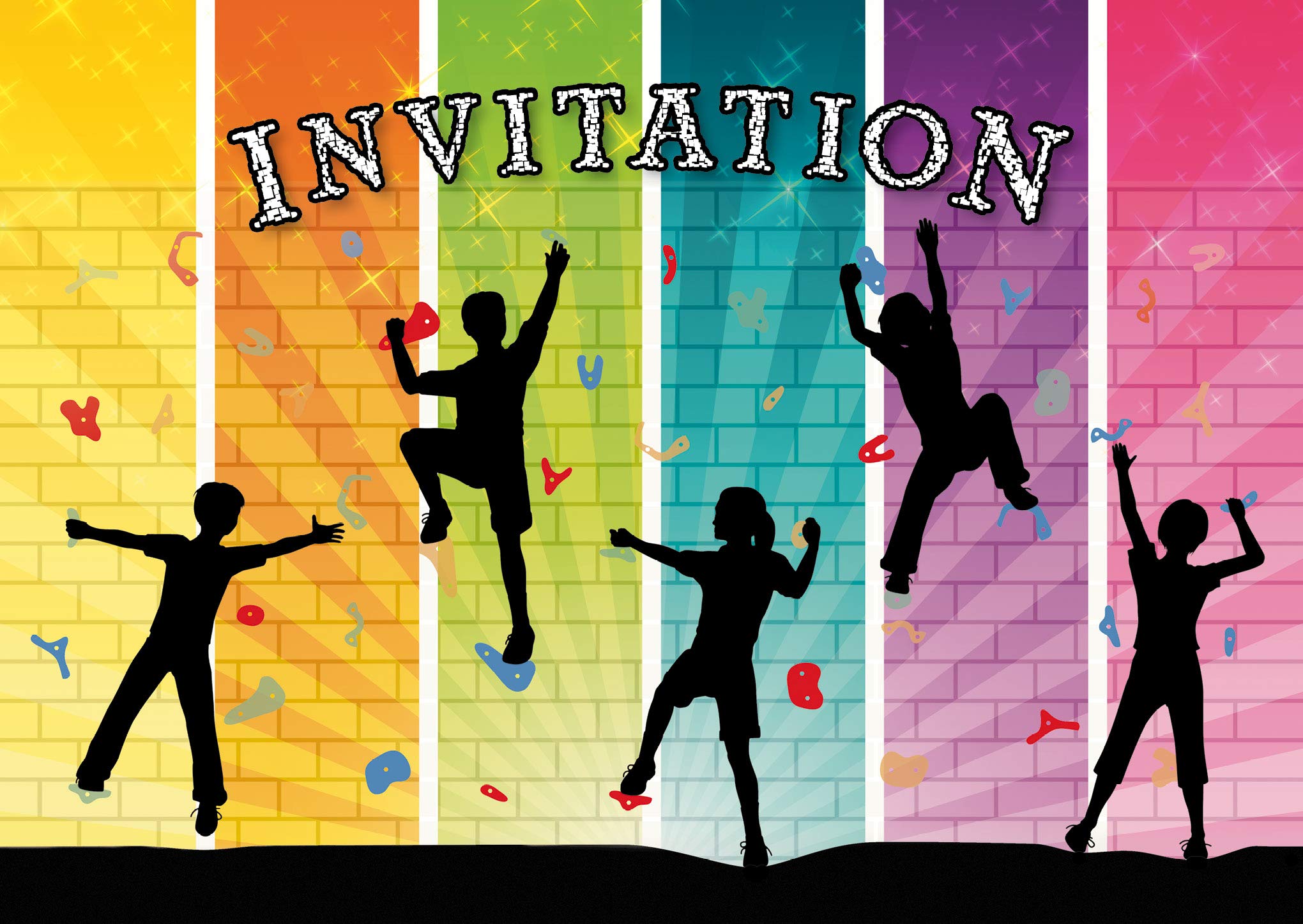 Colibri Edition 10 ESCALADE Invitation Cards in the French Room for a Child's Birthday or a Children's Day (11064 FR)