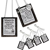 TALPGOD Scapulars Catholic, 3 Pack Bulk Brown Scapular Of Our Lady Of Mount Carmel,Escapularios Catolicos Scapular Catholic Gift For Women Man With St Benedict Medal Pardon Crucifix Decoration