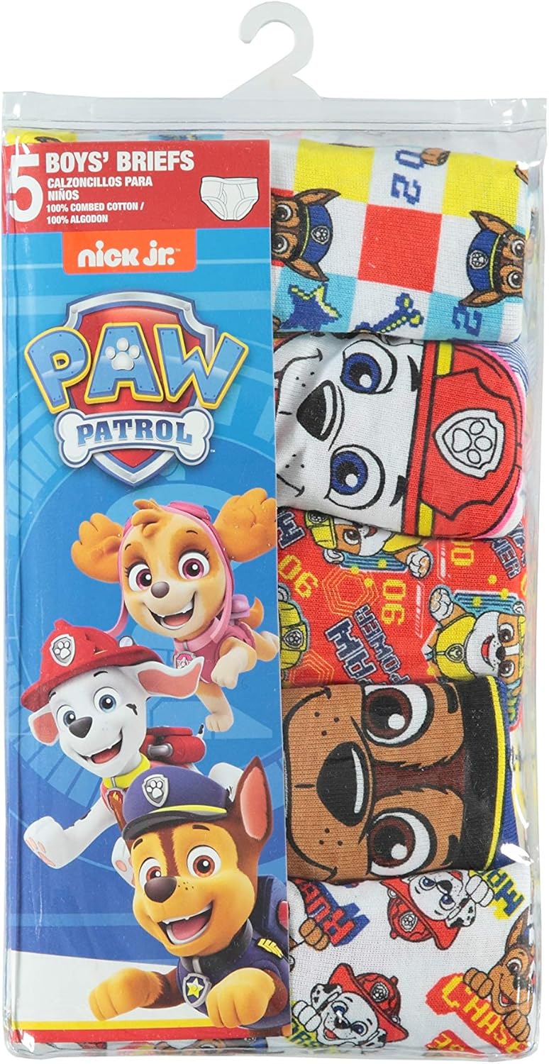 Handcraft Little Boys' Paw Patrol Brief, Pack of Five: Clothing